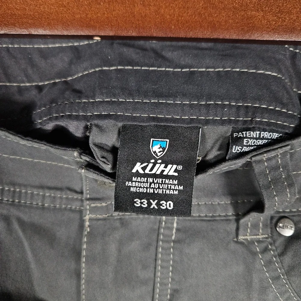 KUHL (Men's 33x30) Gray Pants Radikl Hiking Outdoor Nylon Stretch Utility 5109